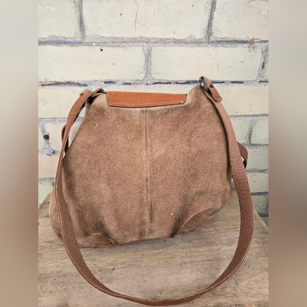 Vintage Hand Crafted Suede Bag - Picture 9 of 16
